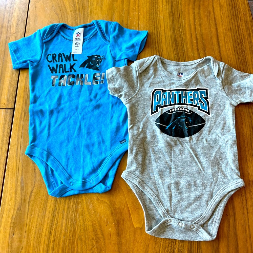 Brand New Carolina Panthers Onesies
